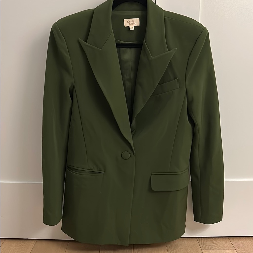 Camila Coelho Green Oversized Blazer